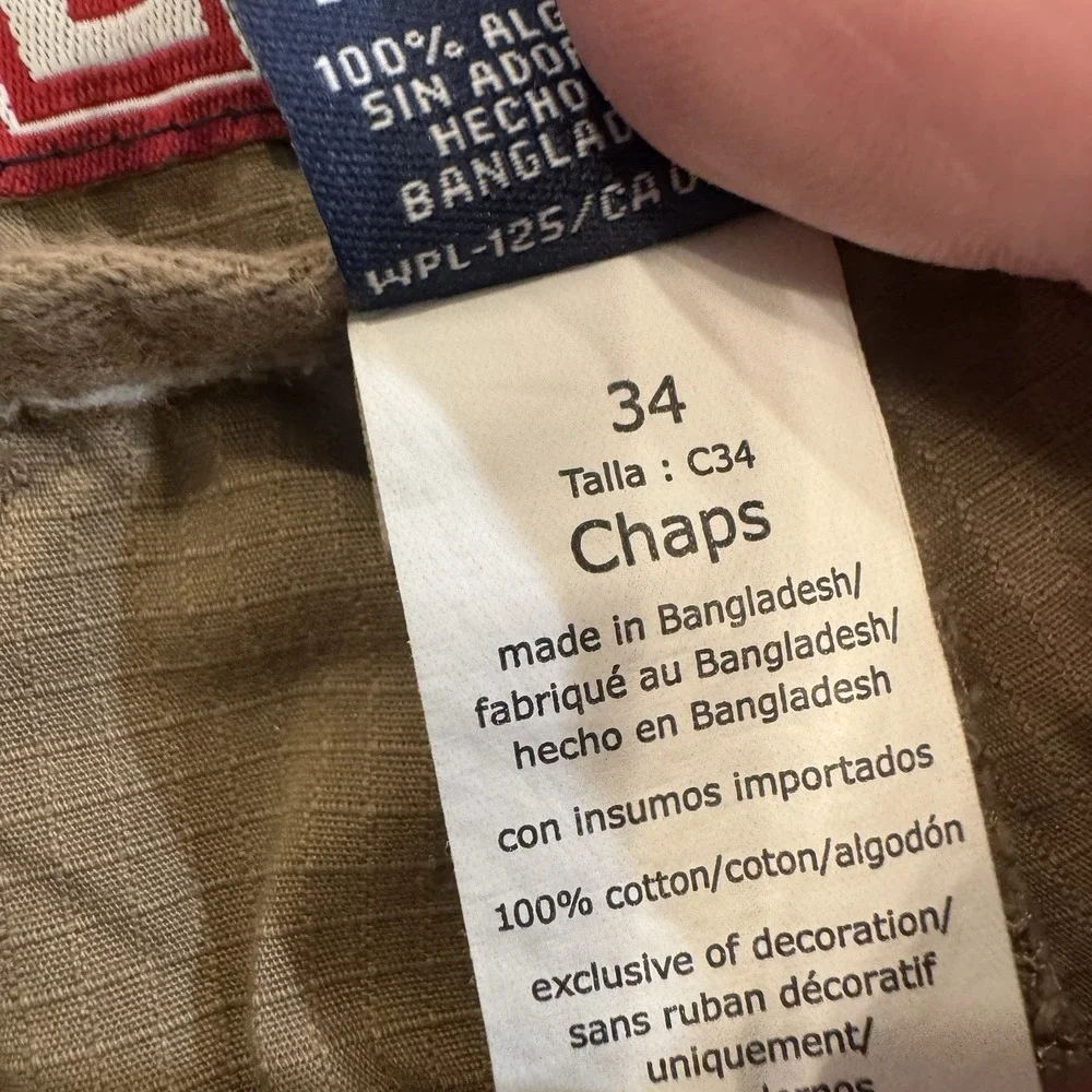 Chaps Men's‎ Beige Tan  Cargo Hiking Shorts 9